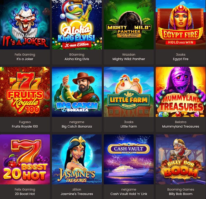Industry image showing various casino games