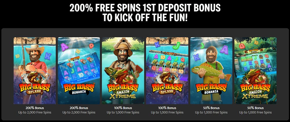Här visas Nifty Casinos relativt stora välkomsterbjudande fördelat på 6 insättningar.