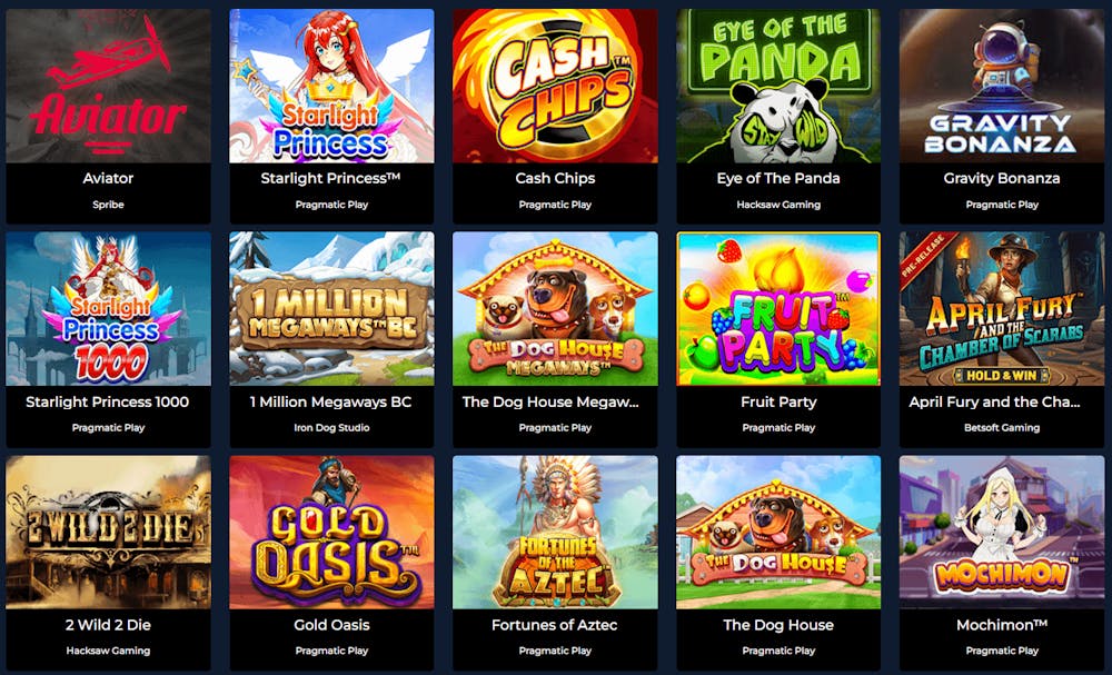 Spelutbud hos Nord Slot Casino