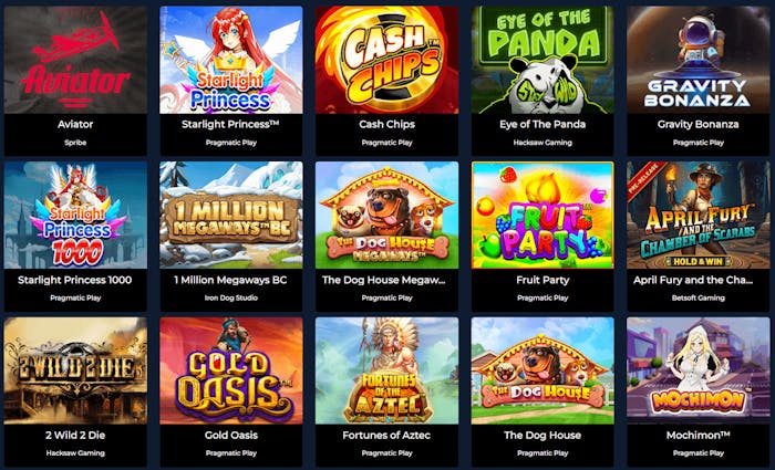 Spelutbud hos Nord Slot Casino
