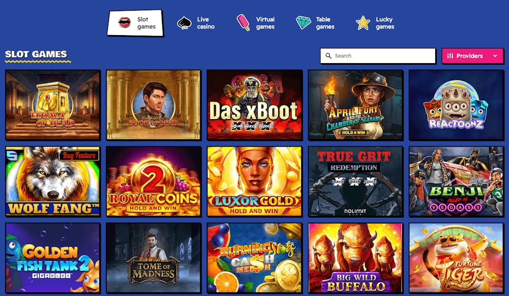 Spelutbudet hos OhMyZino Casino