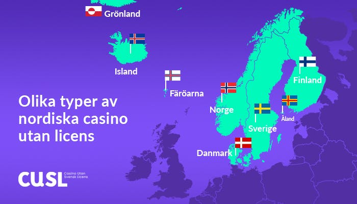 Det finns olika typer av casinon från Norden 