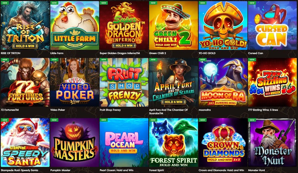 osiris casino urval av spel