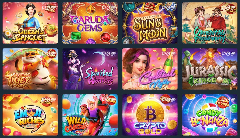 Screenshot på spel som PG Soft erbjuder på casino utan svensk licens.