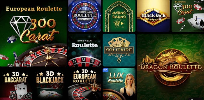 Bordsspel som finns på Pribet Casino