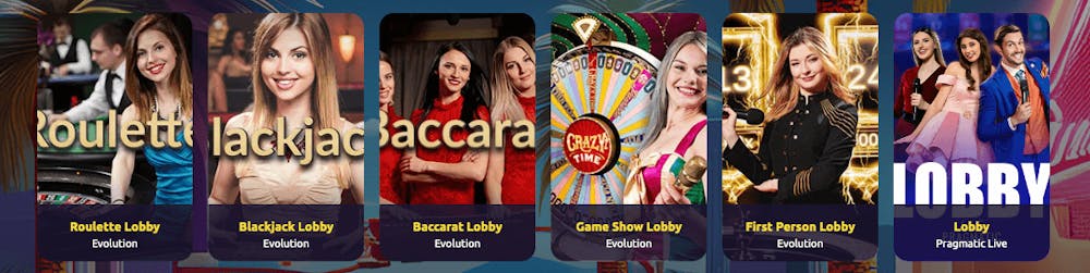 I Prives live casino finns bland annat live roulette, live blackjack och live baccarat.