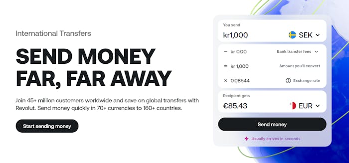 Du kan enkelt sätta in pengar på utländska casinon med Revolut. Men som bilden visar så får du räkna med ett valutaväxlingspåslag.