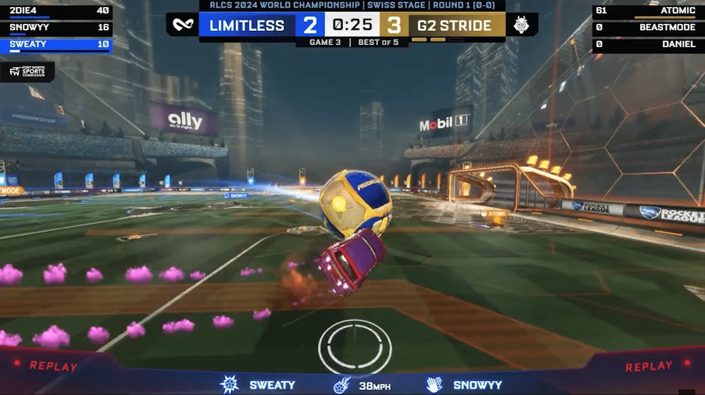 Gameplay från RLCS 2024.
