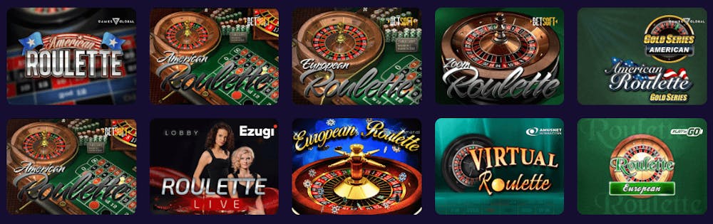 Spela europeisk roulette, amerikansk roulette och fransk roulette hos utländska casinosidor