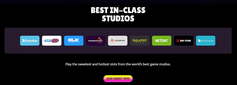 Lista över speltillverkare som finns hos Slot Mojo.