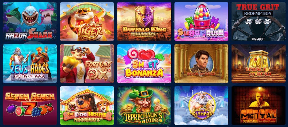 Examples of slot machines available at casinos without a Swedish license