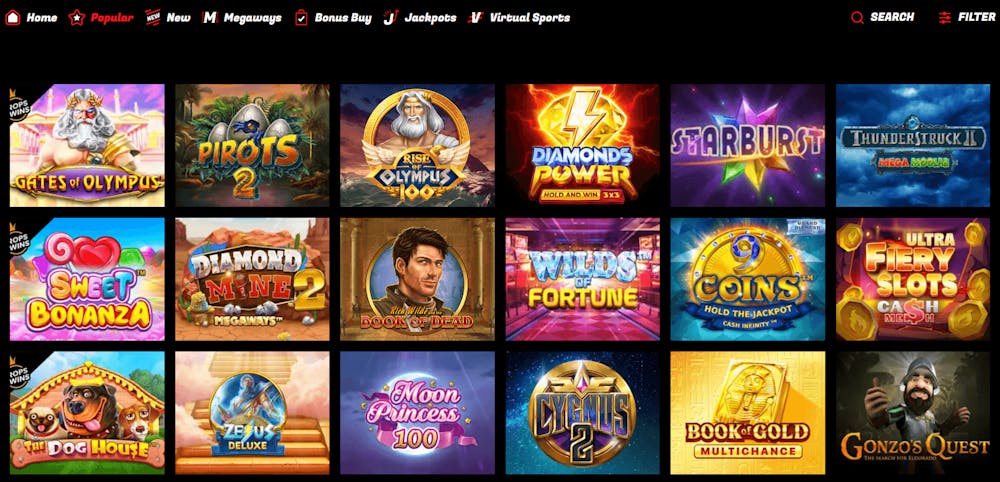 Sons of Slots Casinos spelutbud