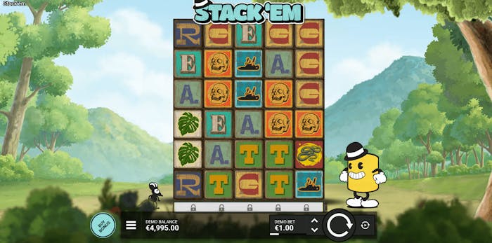 Stack Ems spelplan som den ser ut när du spelar spelet.