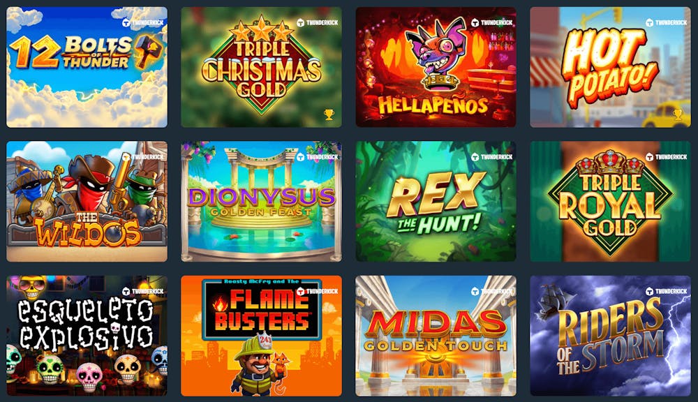 Screenshot på spel som Thunderkick erbjuder på casino utan svensk licens.