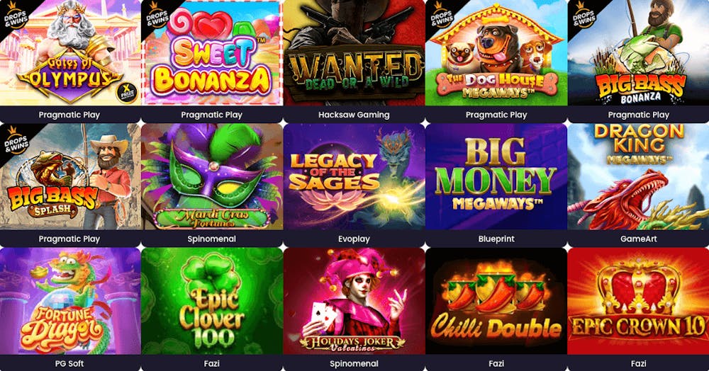 Spelutbudet på Touch Casino