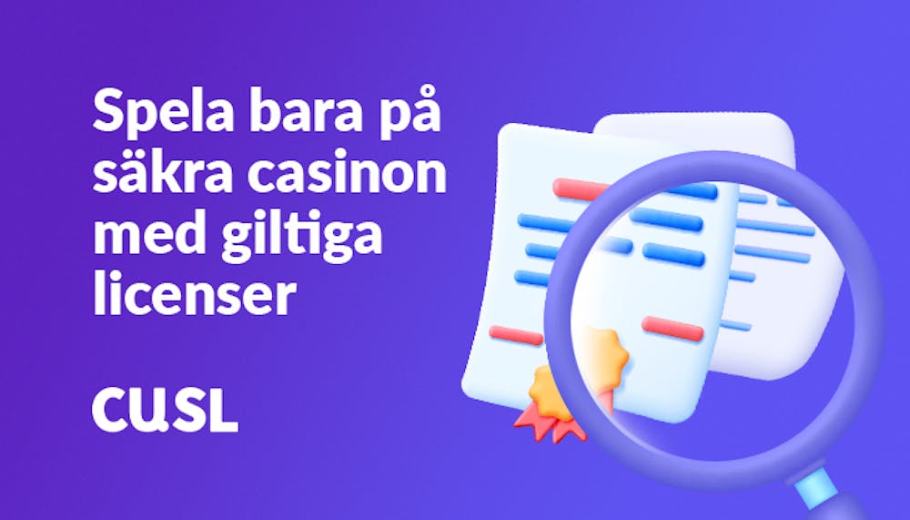 För att hålla dig säker bör du undersöka ett casino noggrant och kontrollera att det har en giltig licens innan du börjar spela.