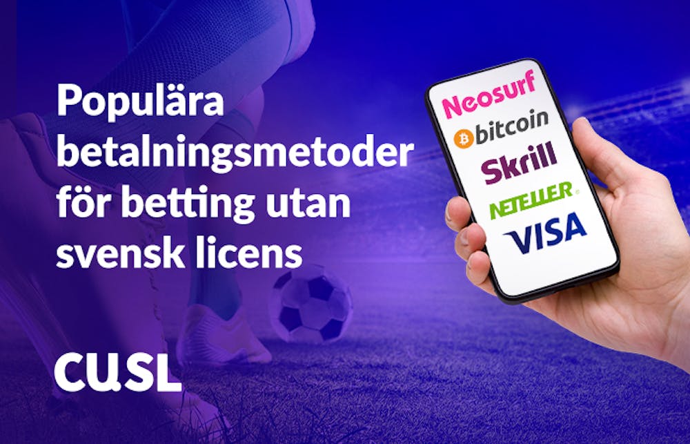 Populära betalningsmetoder för betting utan svensk licens