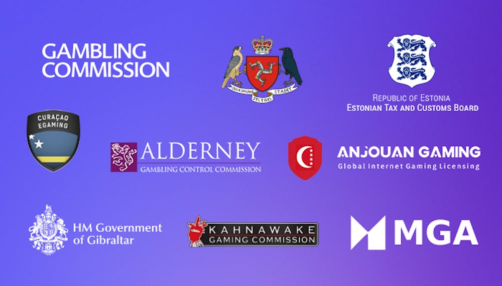 Image of gambling licenses at casinos without a Swedish license.