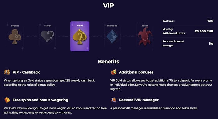 VIP program på ett casino utan svensk licens