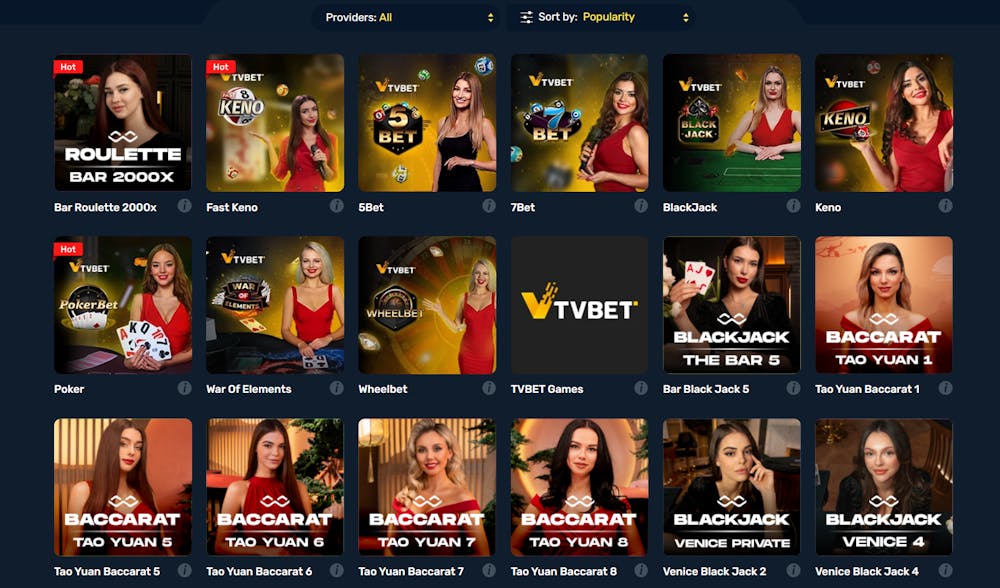 Live casino hos Winz.io