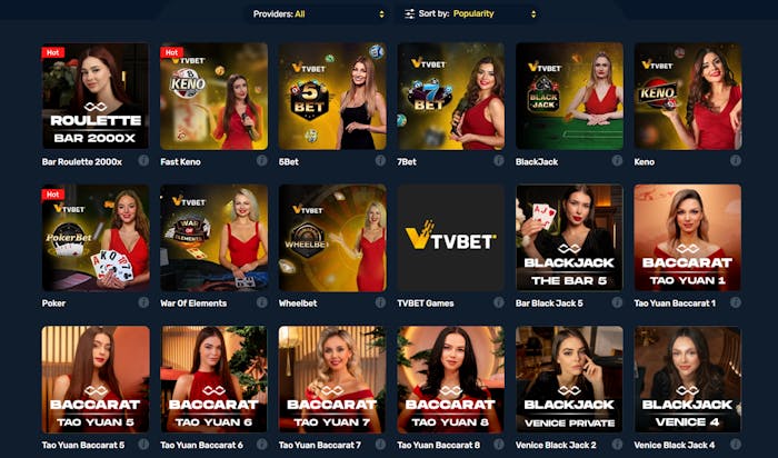 Live casino hos Winz.io