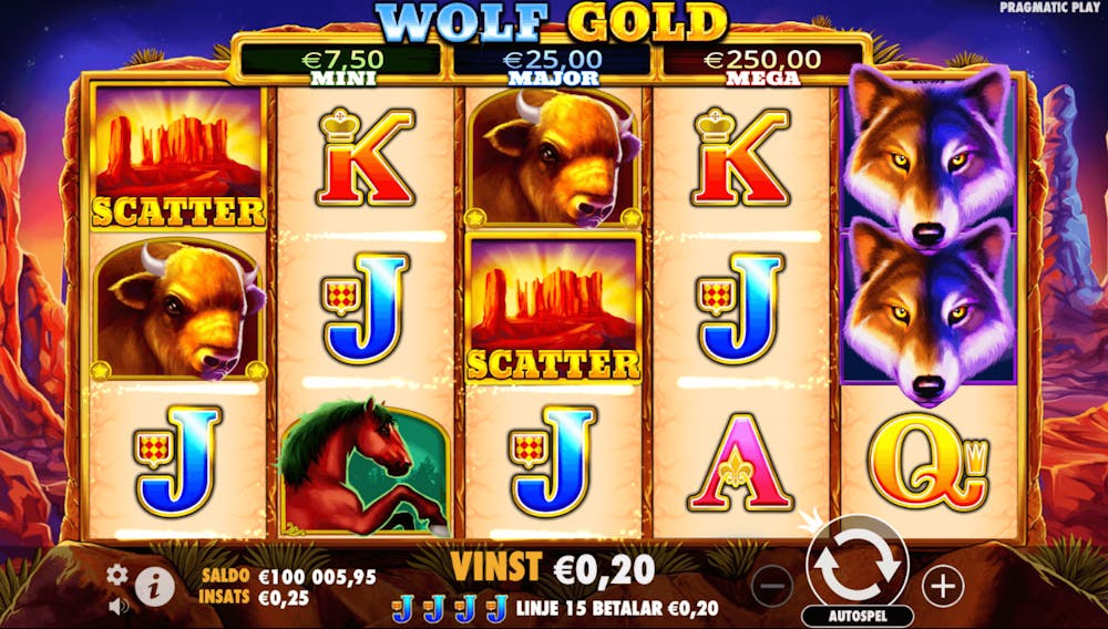 Gameplay av Wolf Gold