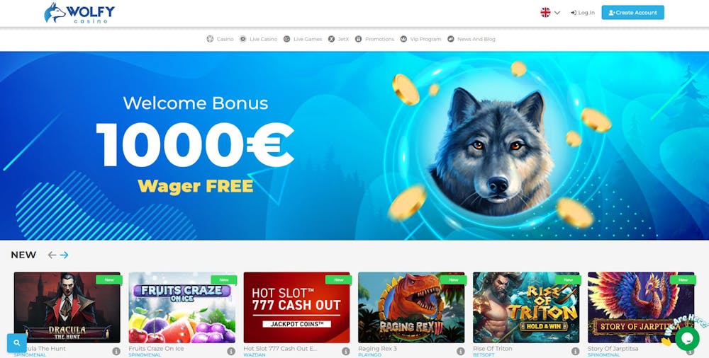 wolfy casino startsida