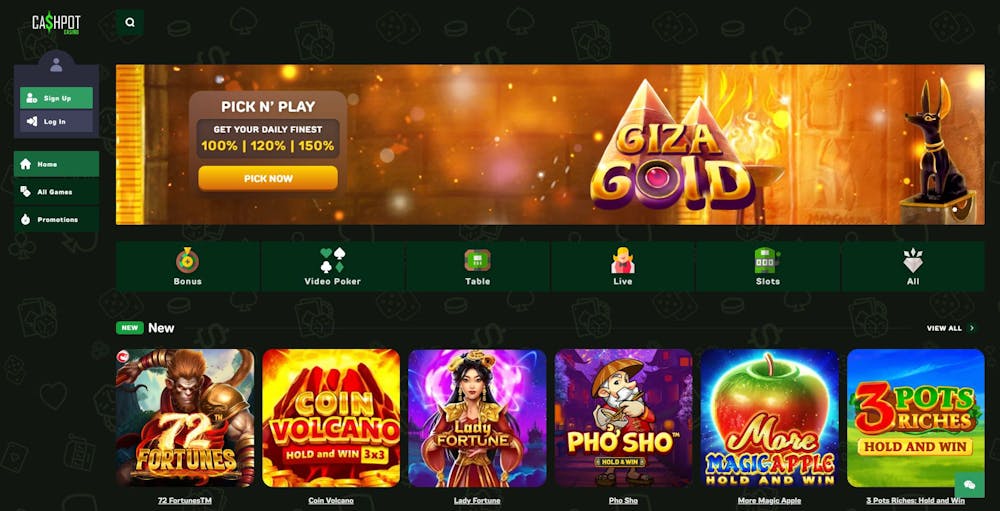 cashpot casino hemsida