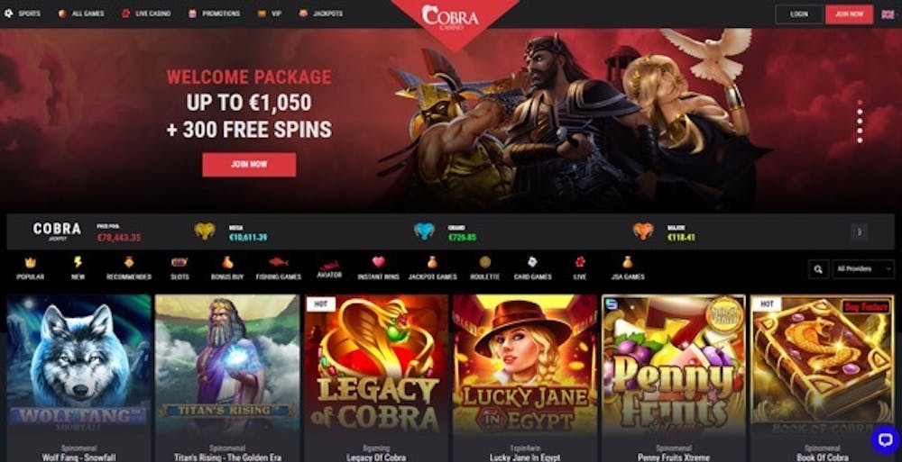 cobra casino hemsida