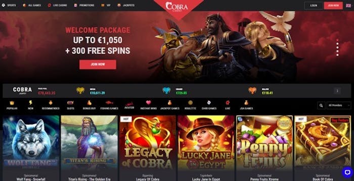cobra casino hemsida