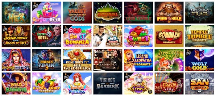 evolve casino urval av spel