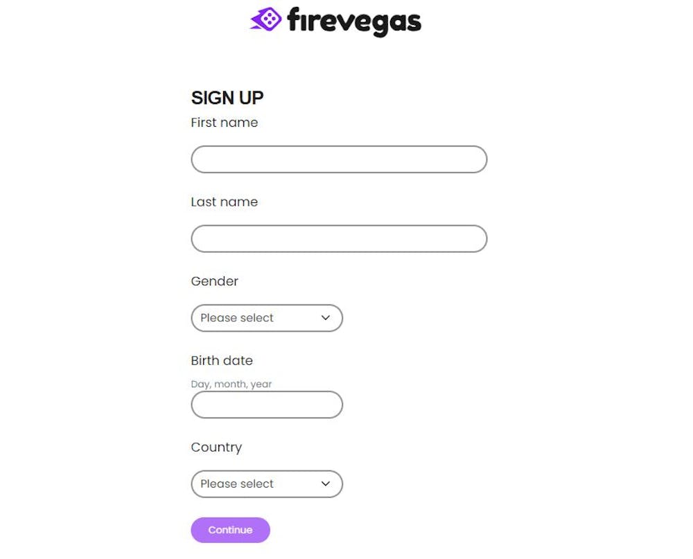 firevegas registreringssida