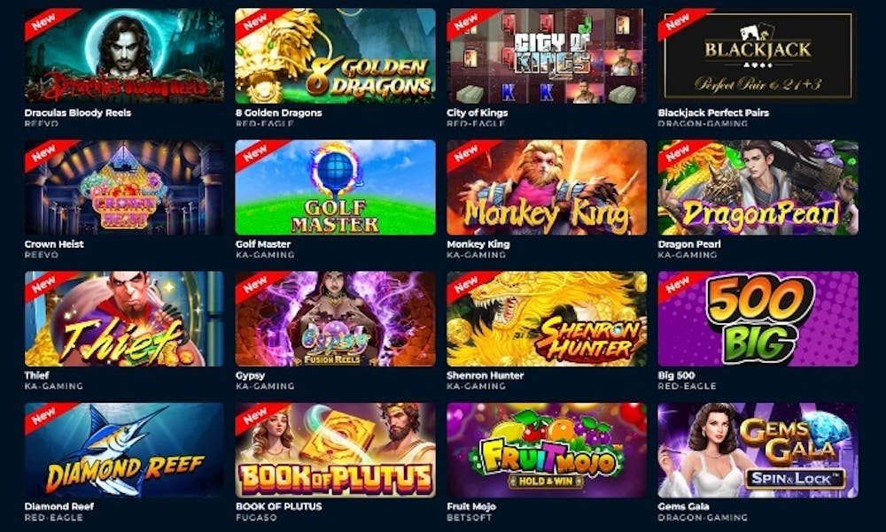 punt casino urval av spel