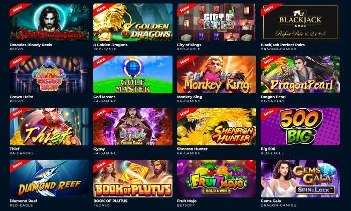 punt casino urval av spel