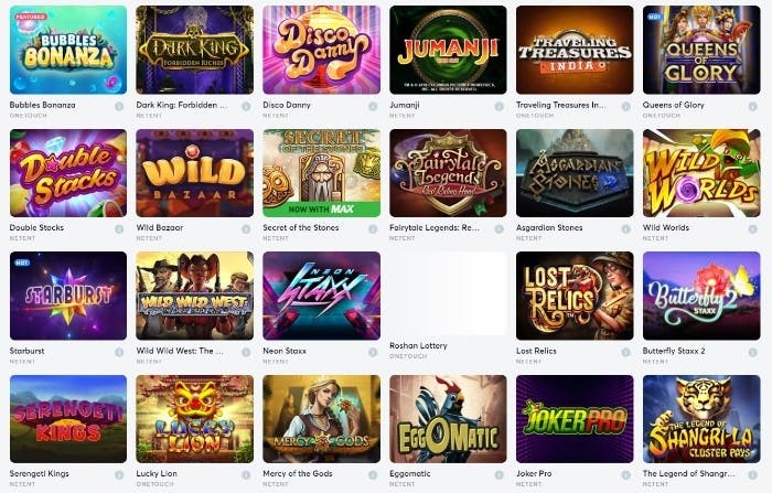 slots.io urval av spel