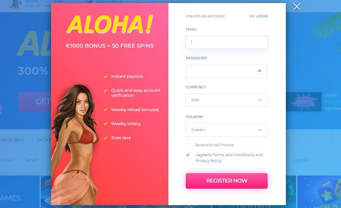 surv casino registreringssida