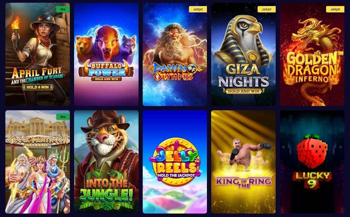 vegazcasino urval av spel