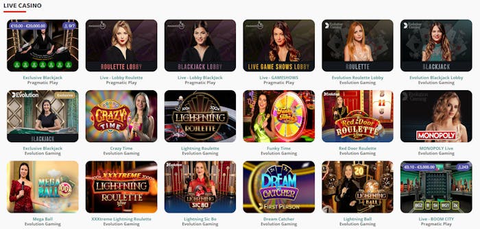 Yaas live casino.