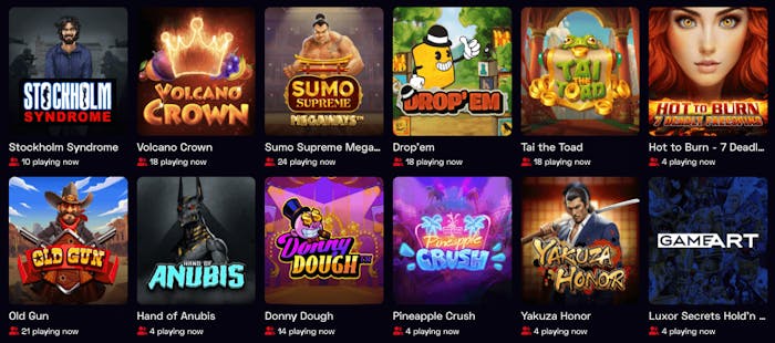 Spela populära slots på Ybets, inklusive nyheten Stockholm Syndrome från Nolimit City.